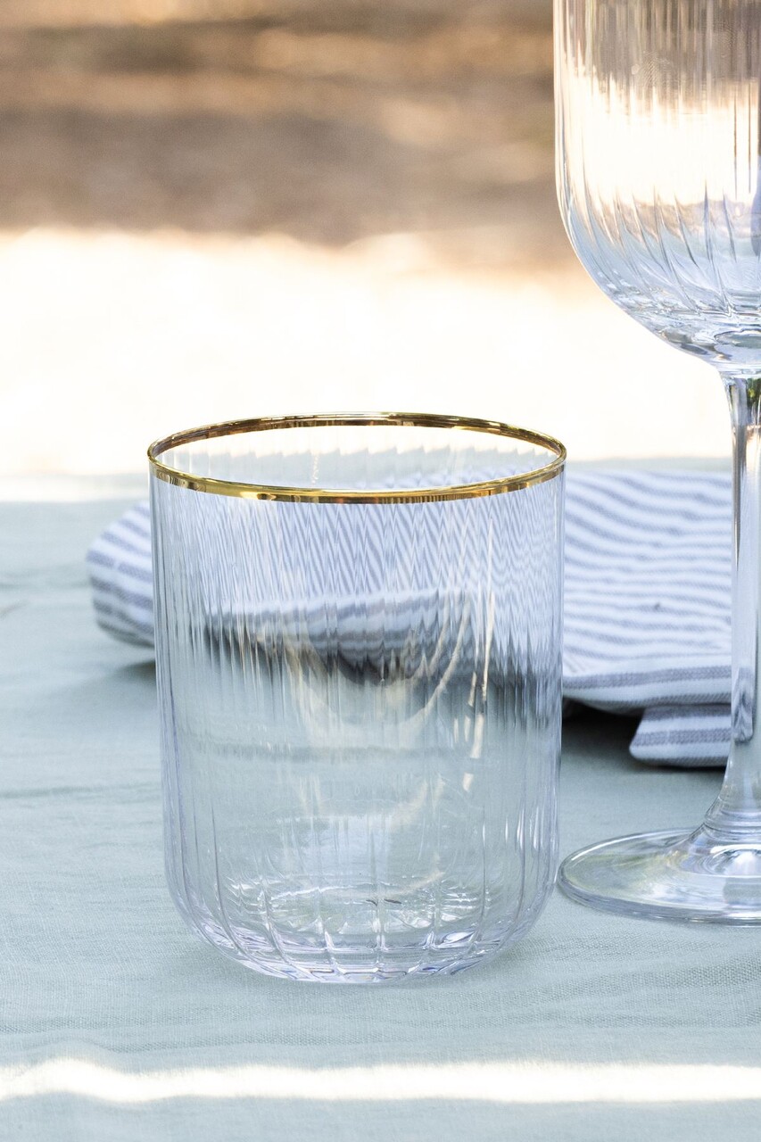 Set pahare, Hermia, 127RKL1101, Auriu / Transparent - imagine 7
